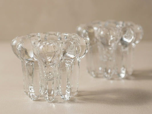 Crystal Candle Holders - Set of 2