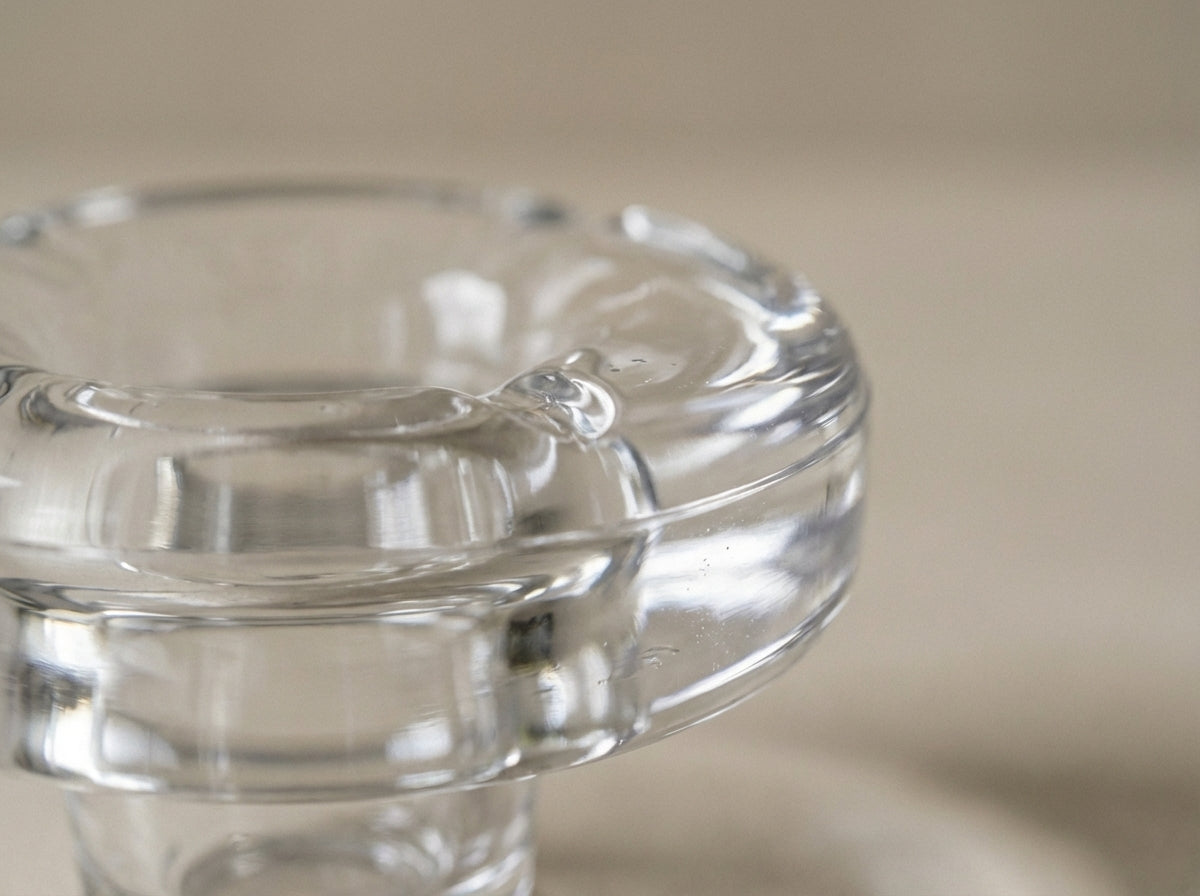 Vintage Crystal Glass Ashtray