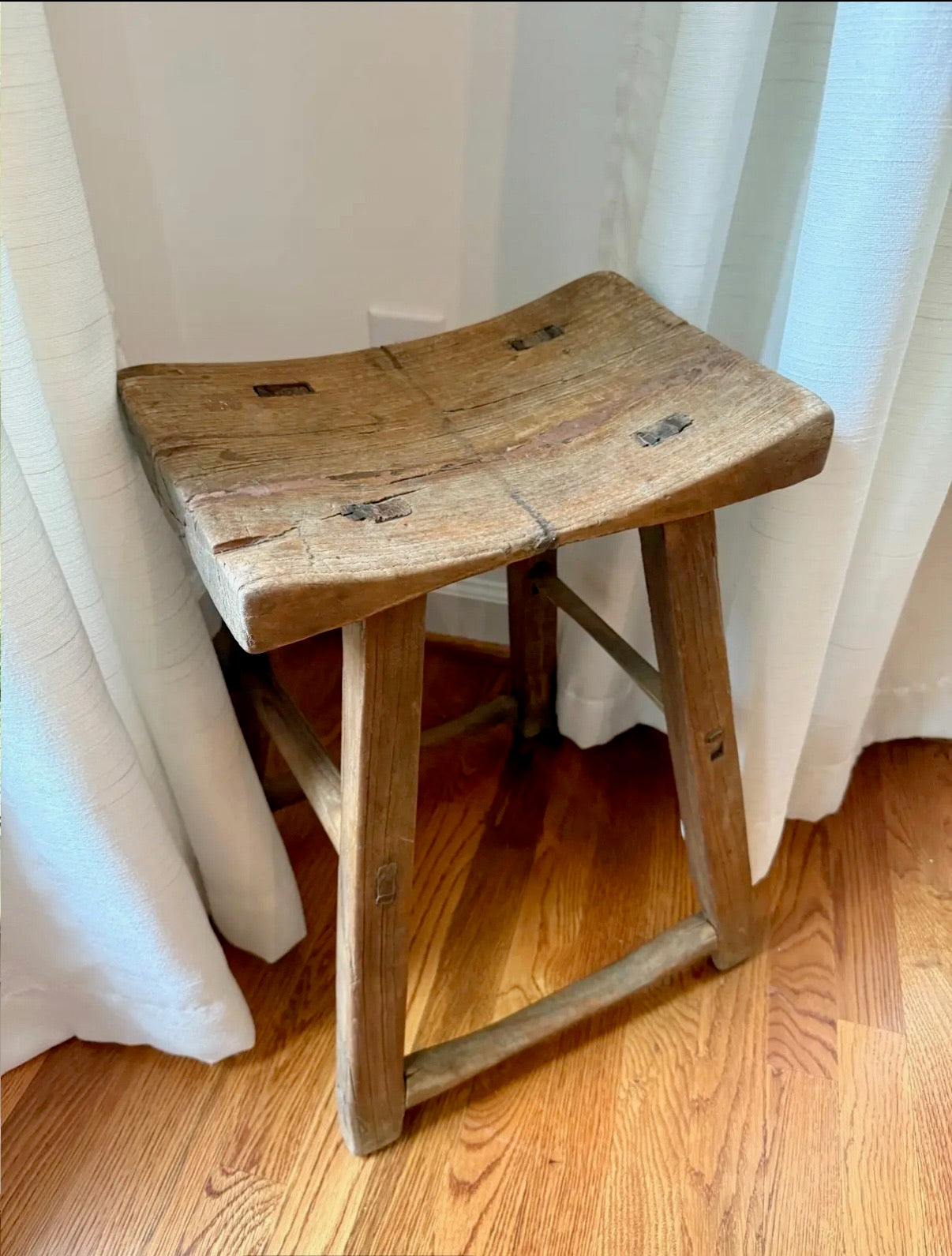 Rustic Reclaimed Wood Stool