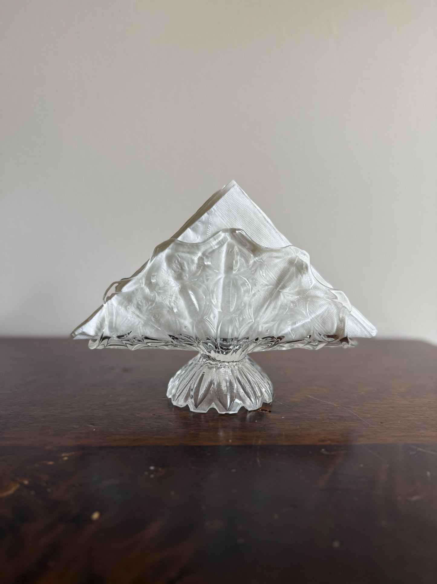 Crystal Cut Glass Napkin Holder