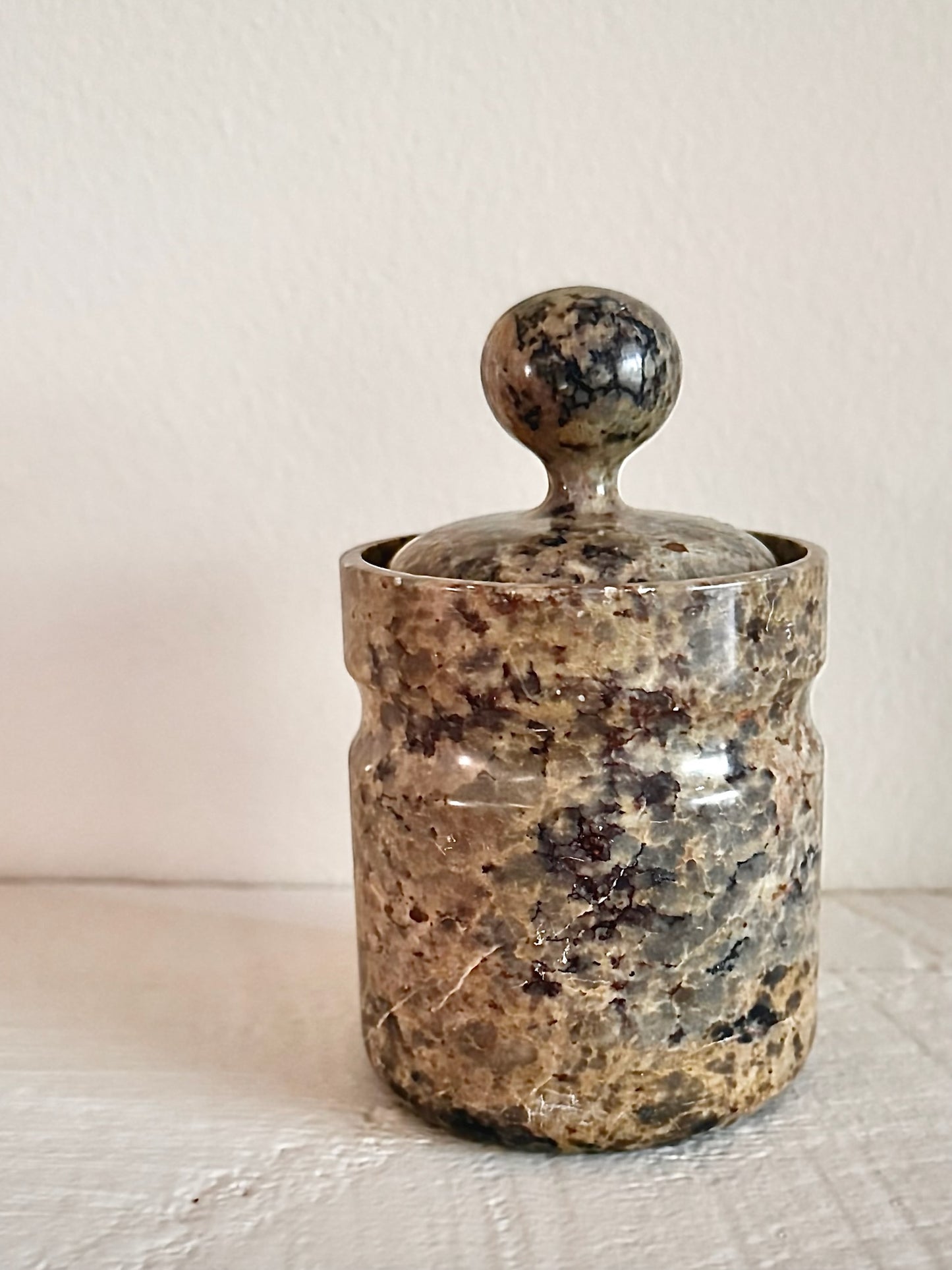 Natural Alabaster Jar with Lid