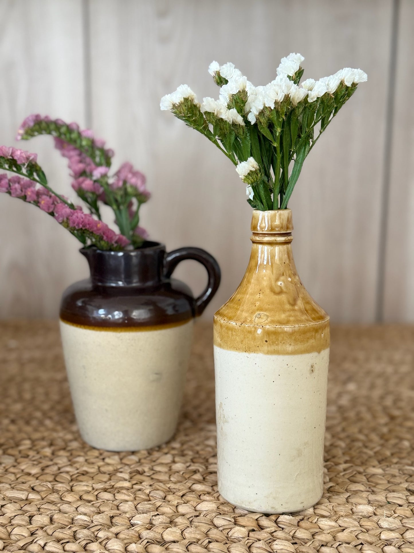 Rustic Two-Tone Pottery Jar