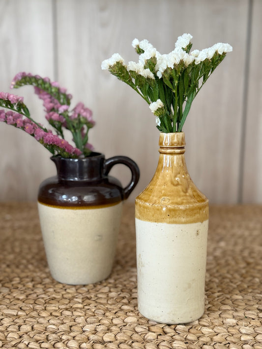 Rustic Two-Tone Pottery Jar