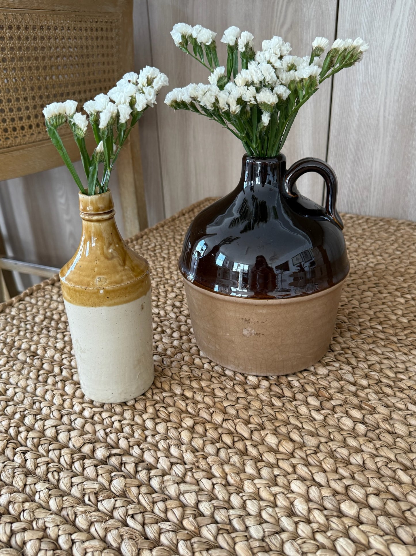 Rustic Two-Tone Pottery Jar