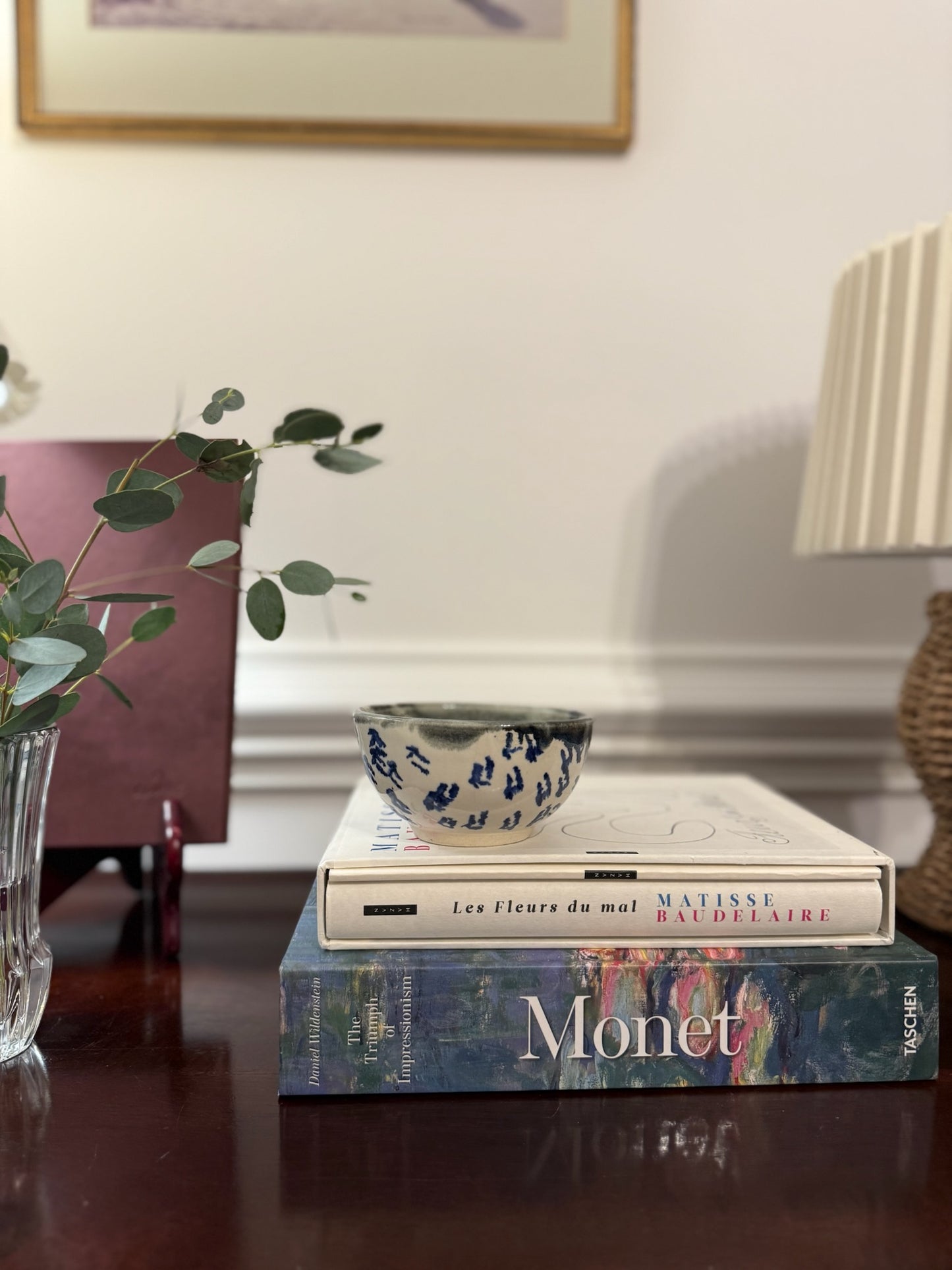 Handmade Blue Floral Ceramic Bowl