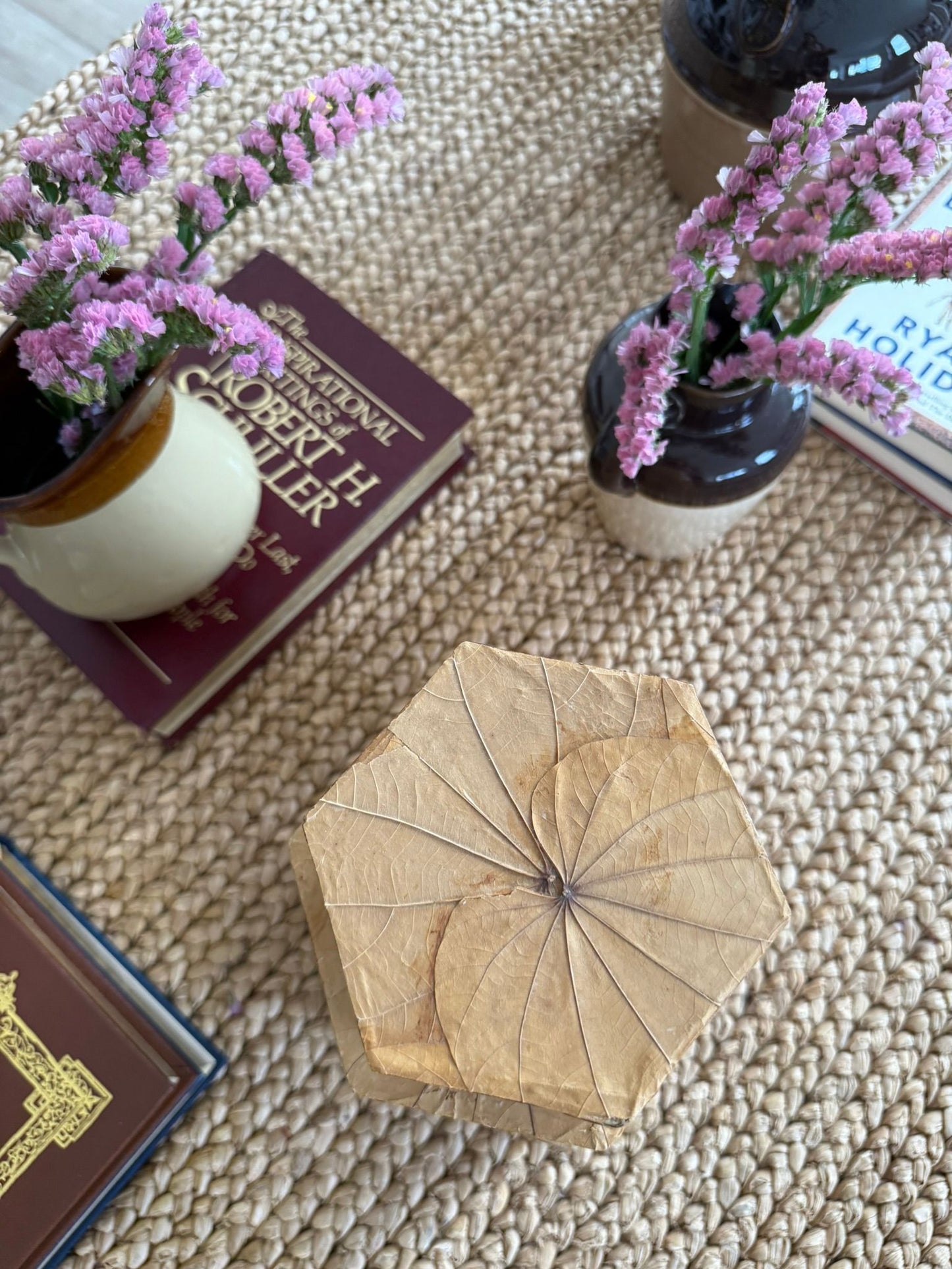 Leaf Print Storage Boxes Set of 3