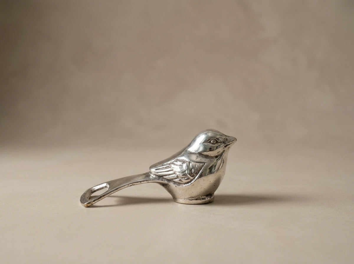 Vintage Silver-Plated Figural Bird Bottle Opener