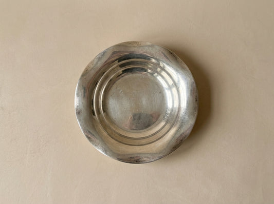 Antique .835 Silver Scalloped Dish Bowl