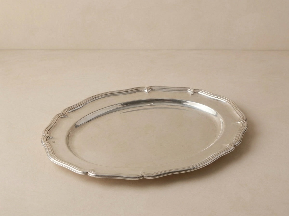 Large Oval 80% Silver Serving Tray