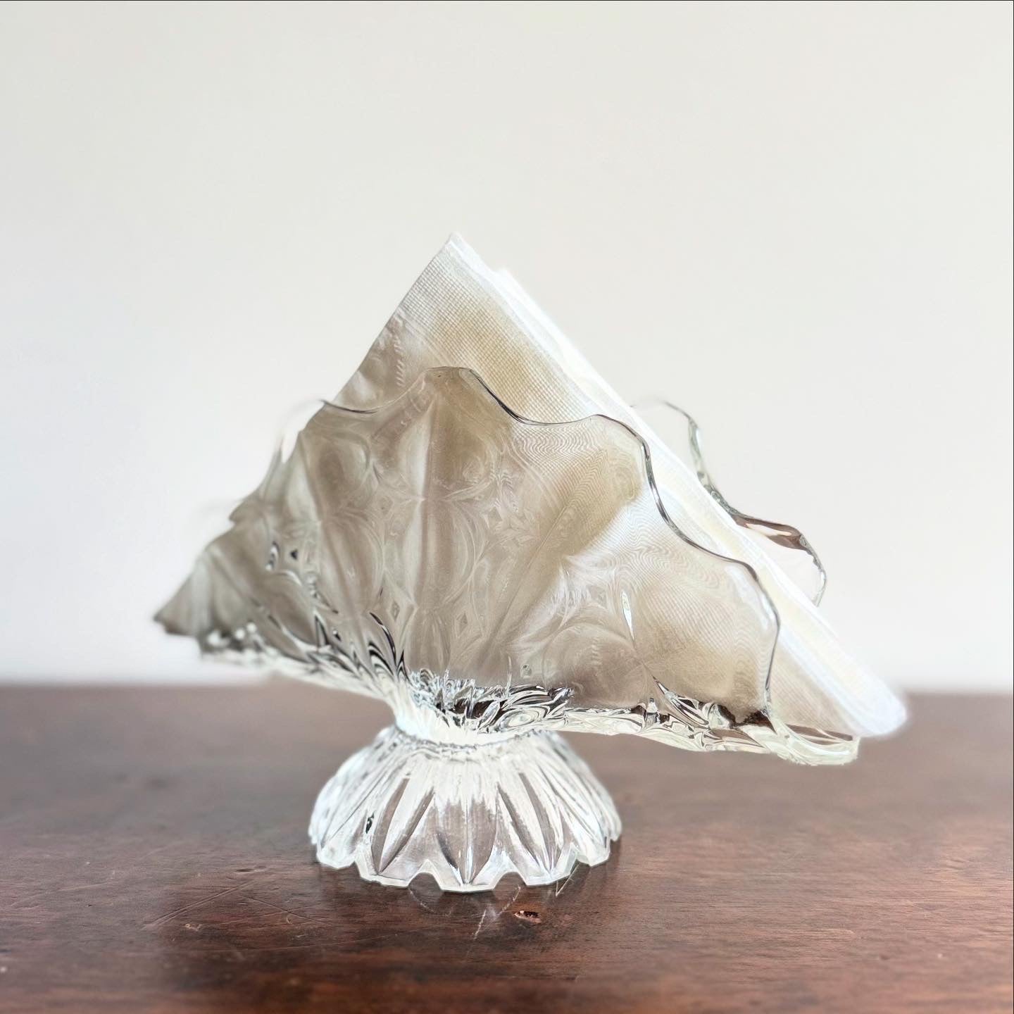 Crystal Cut Glass Napkin Holder