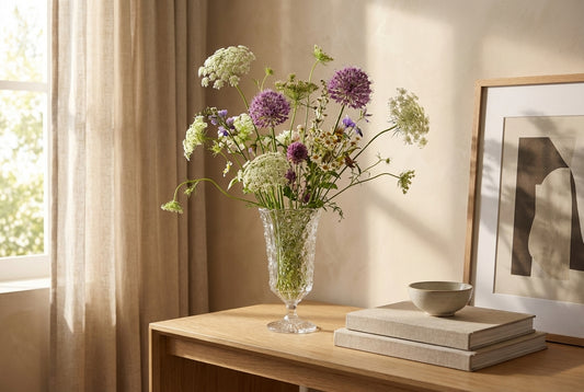 Cut Glass Crystal Flower Vase