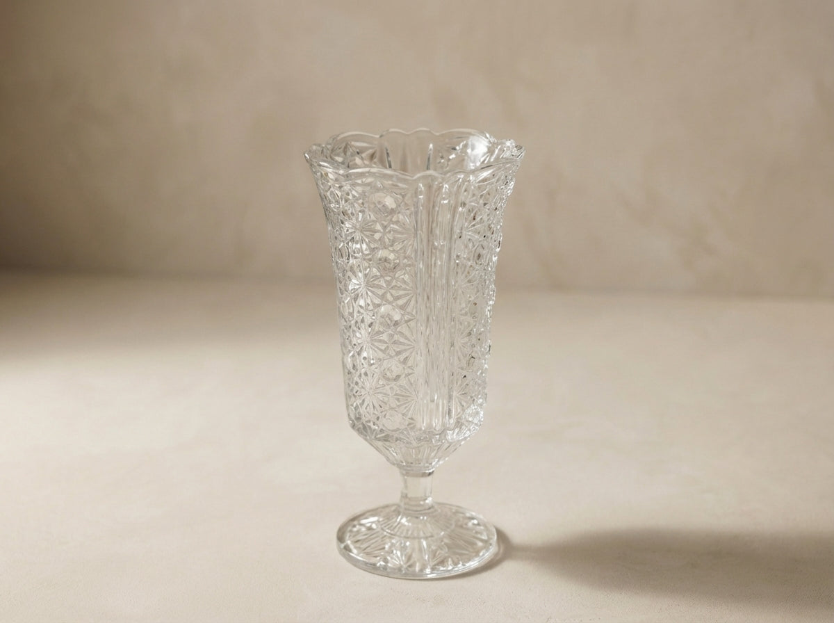 Cut Glass Crystal Flower Vase