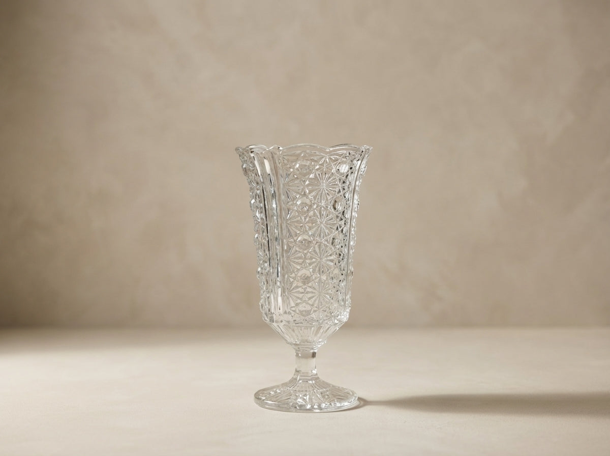 Cut Glass Crystal Flower Vase