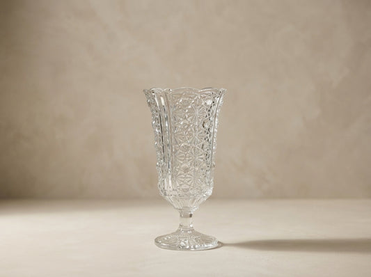 Cut Glass Crystal Flower Vase