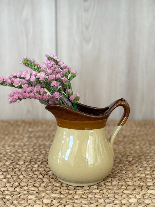 Vintage Two-Tone Pottery Jug