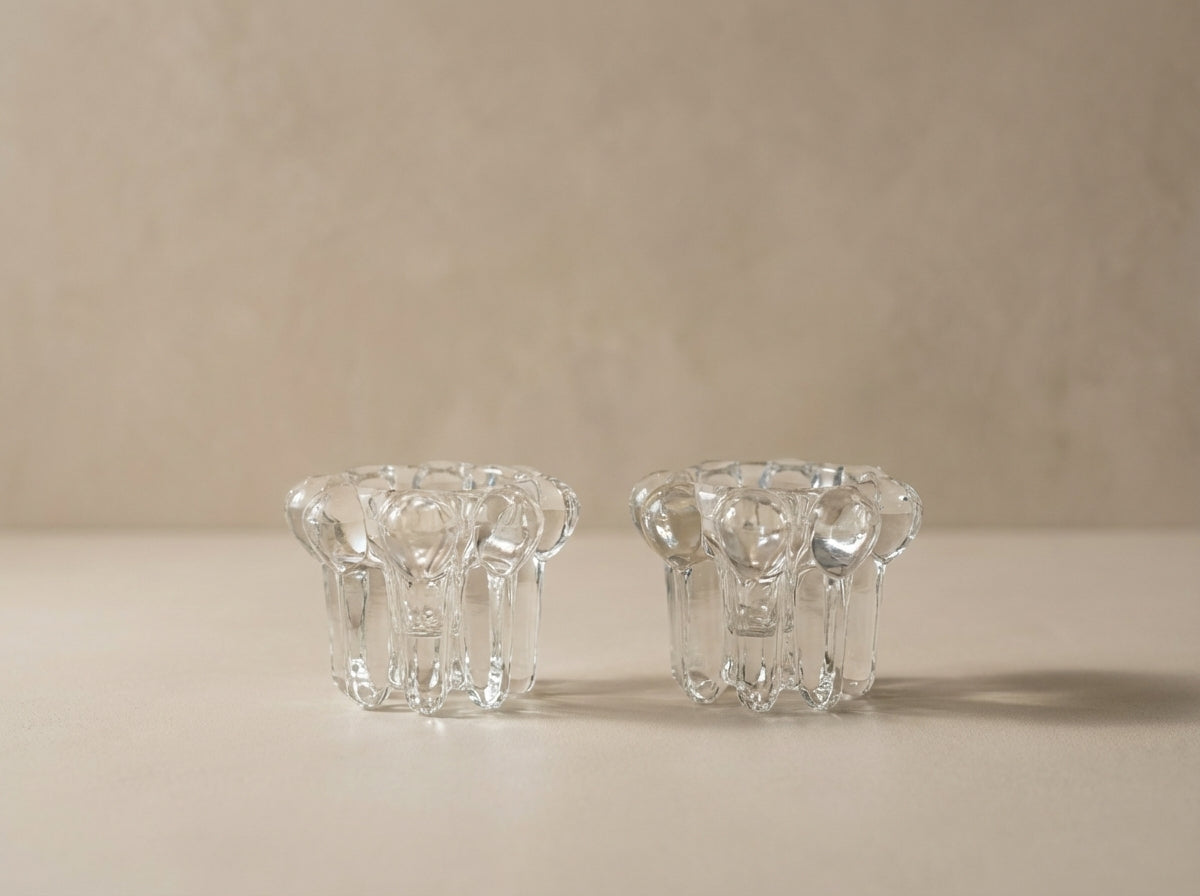 Crystal Candle Holders - Set of 2