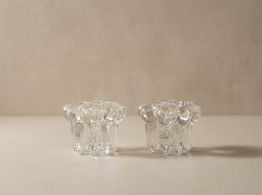 Crystal Candle Holders - Set of 2