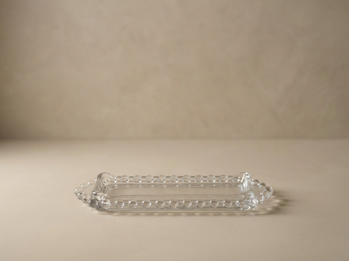 Vintage Candlewick Glass Tray