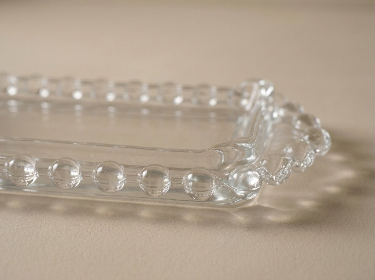 Vintage Candlewick Glass Tray