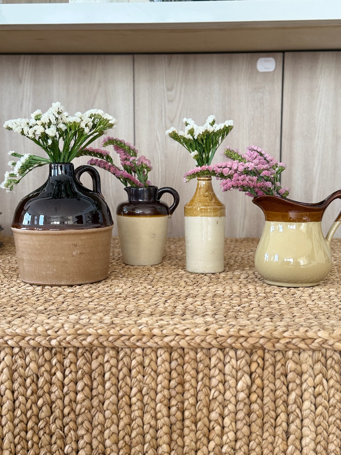 Vintage Two-Tone Pottery Jug