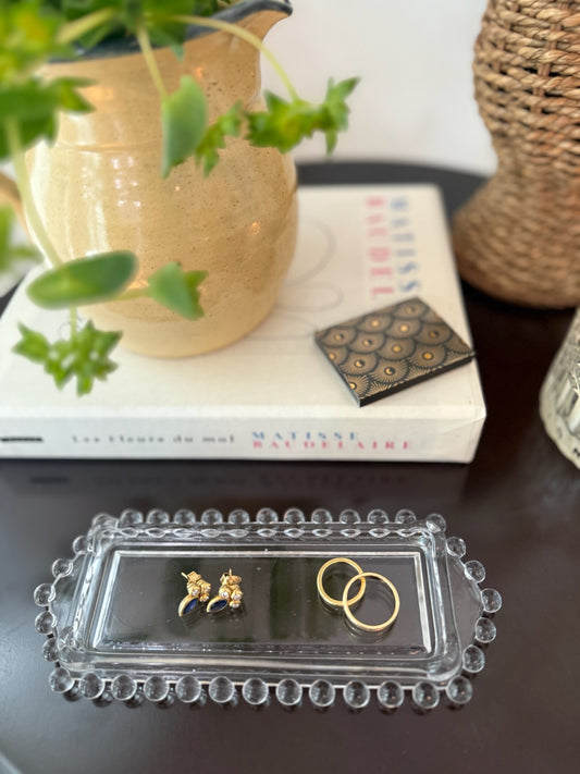 Vintage Candlewick Glass Tray