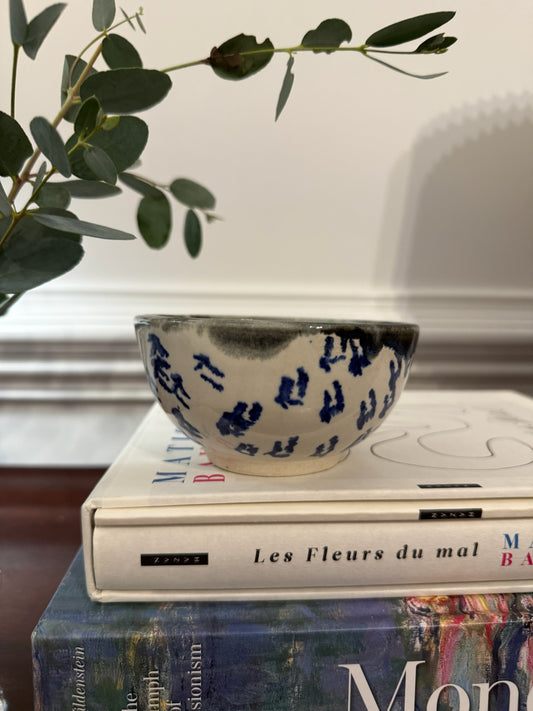 Handmade Blue Floral Ceramic Bowl