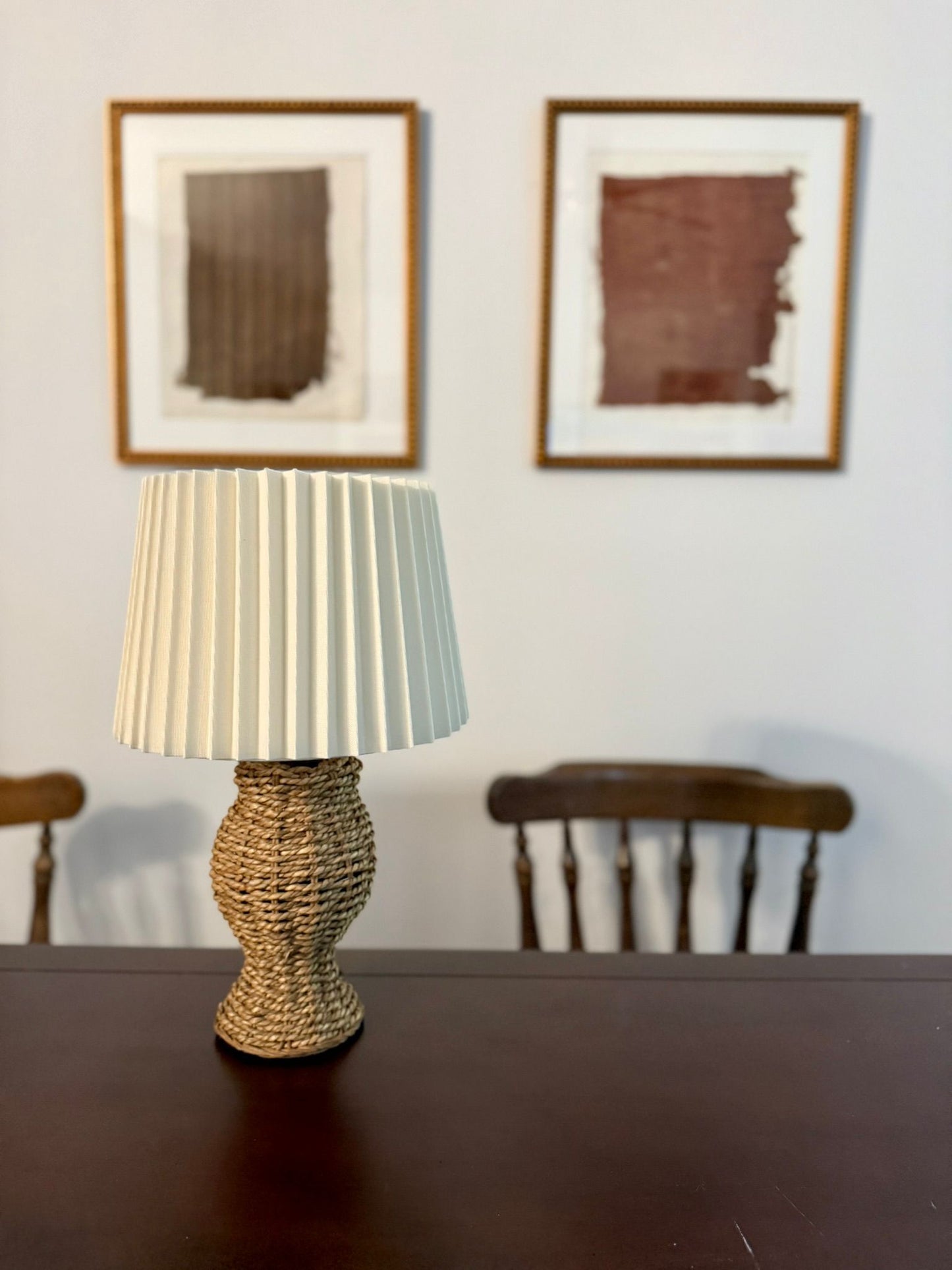 Handwoven Rattan Table Lamp