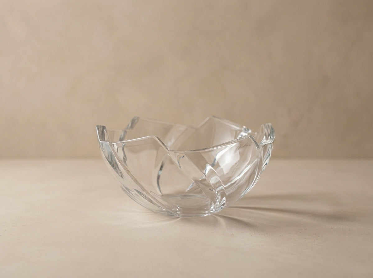 Tiffany & Co. Sculptural Crystal Centerpiece Bowl