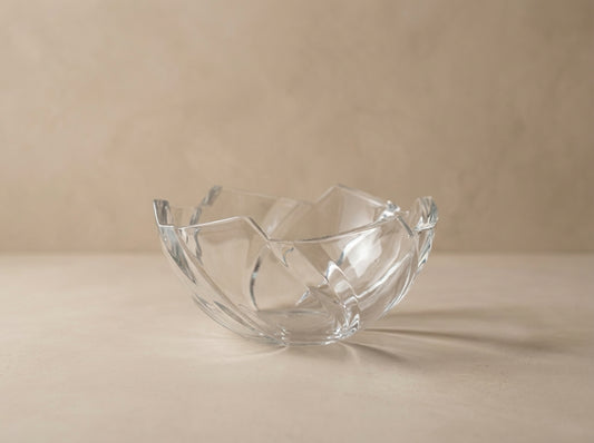 Tiffany & Co. Sculptural Crystal Centerpiece Bowl