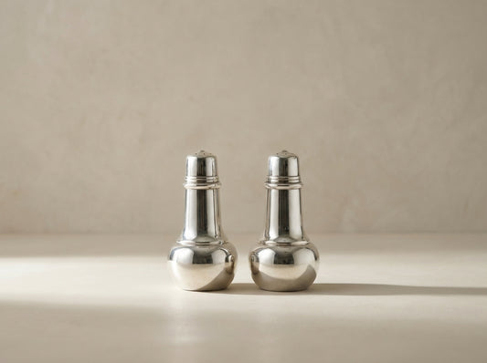 Vintage Silver-Plated Salt & Pepper Shakers
