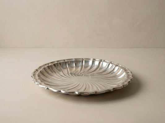 Vintage .925 Sterling Silver Large Shell-Shaped  Serving Dish