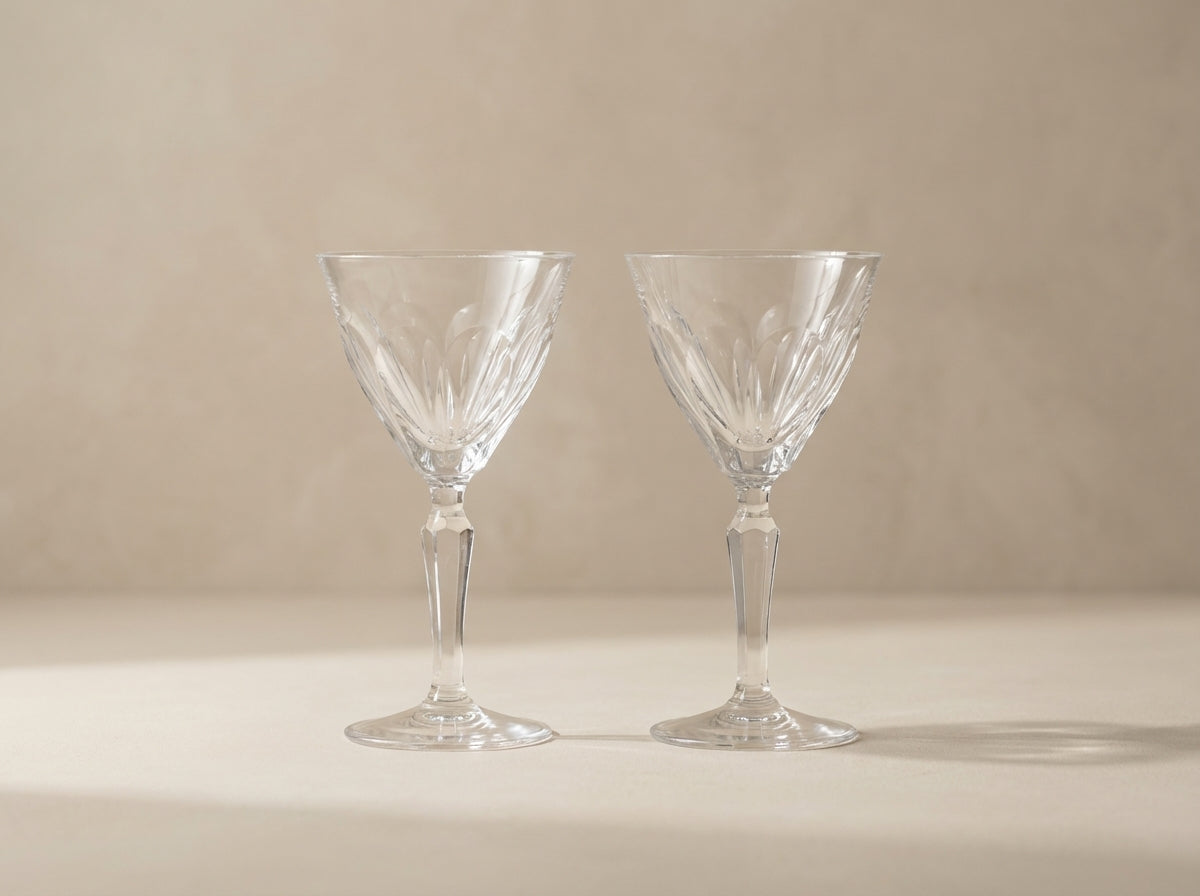 Josephinenhütte Cut Crystal Red Wine Glasses (Medium Size) - Set of 4
