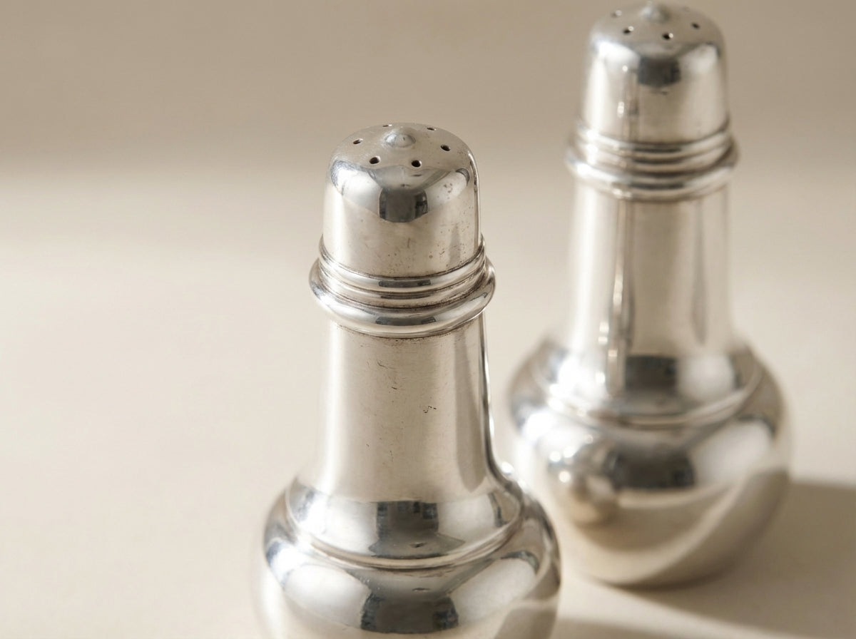 Vintage Silver-Plated Salt & Pepper Shakers