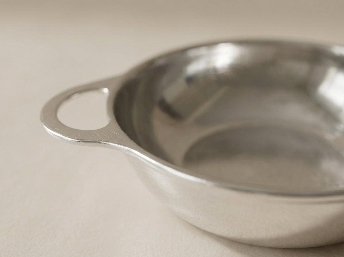 Vintage Modernist 0.90 Sterling Silver Handled Bowl