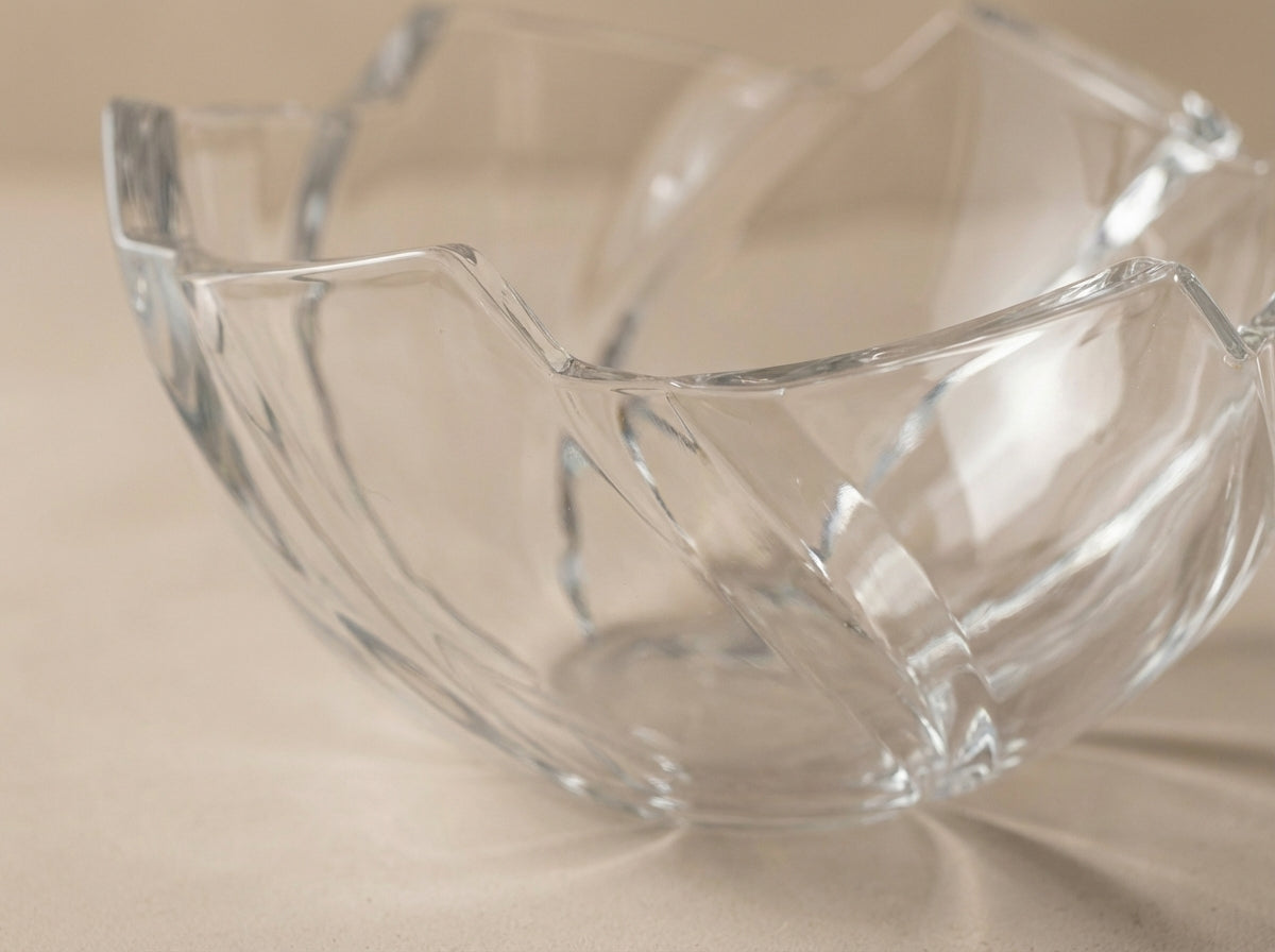 Tiffany & Co. Sculptural Crystal Centerpiece Bowl