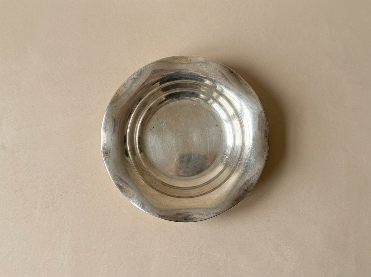 Antique .835 Silver Scalloped Dish Bowl