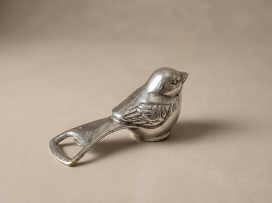 Vintage Silver-Plated Figural Bird Bottle Opener