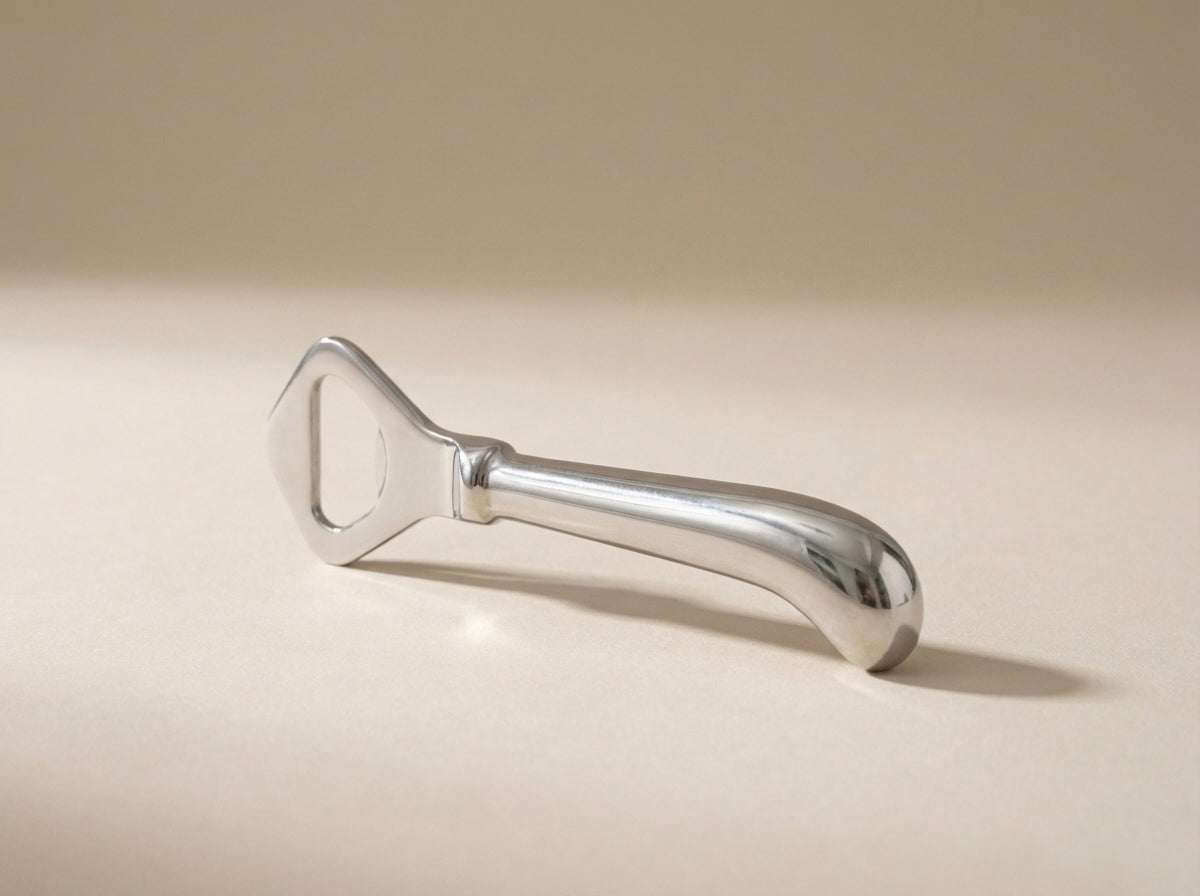 Elegant Vintage Silverplate Ergonomic Bottle Opener