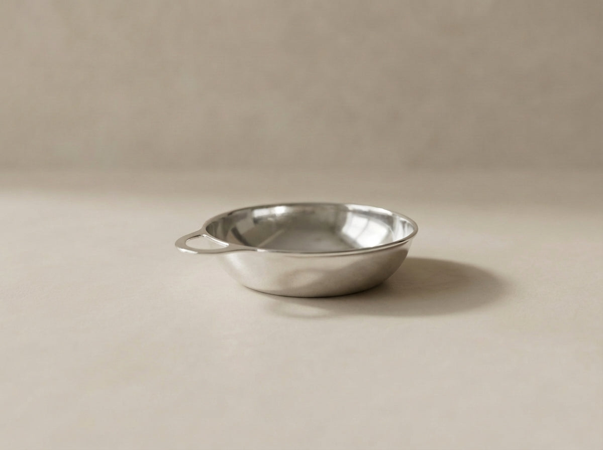 Vintage Modernist 0.90 Sterling Silver Handled Bowl