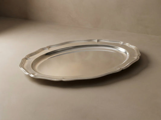 Large Oval 80% Silver Serving Tray