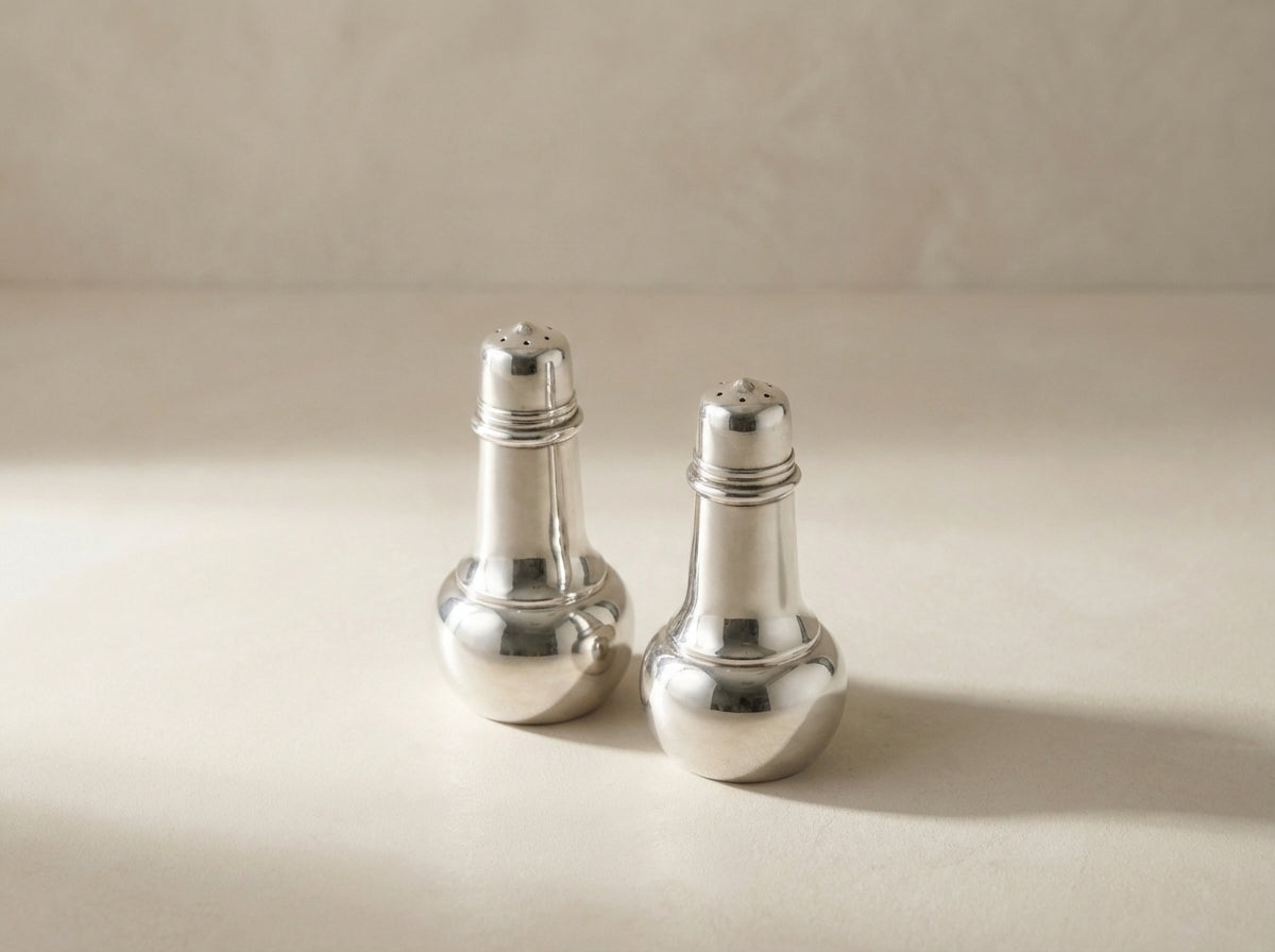 Vintage Silver-Plated Salt & Pepper Shakers