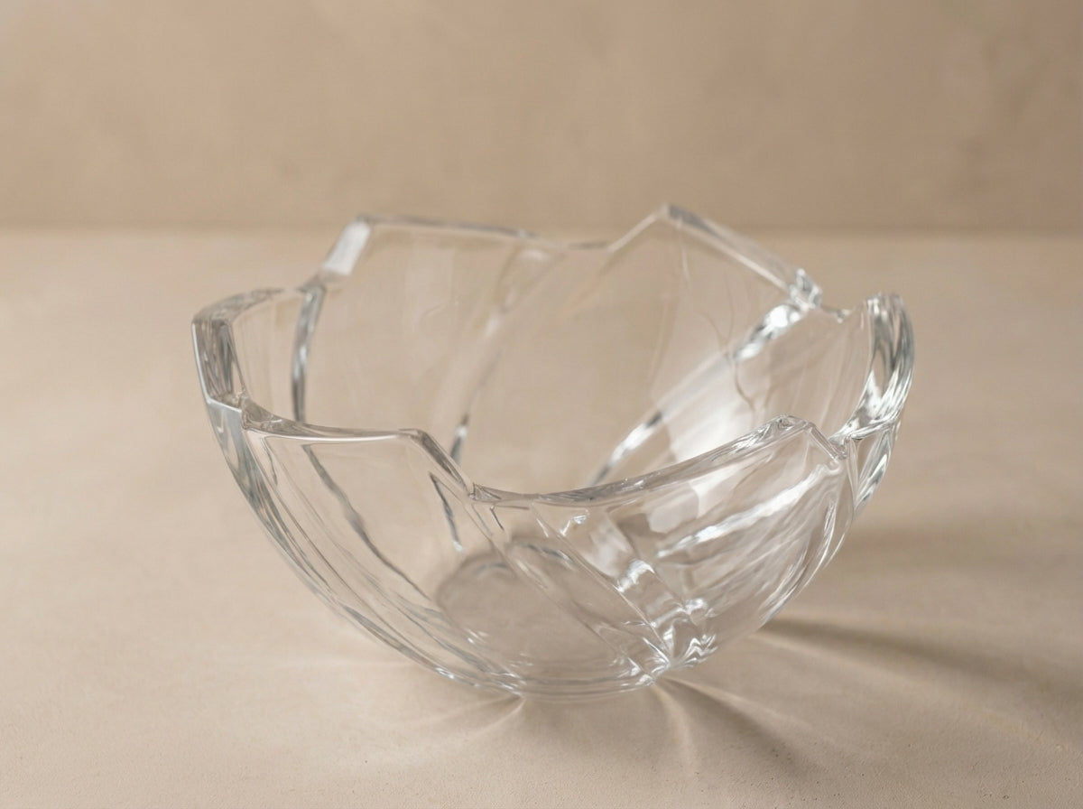 Tiffany & Co. Sculptural Crystal Centerpiece Bowl